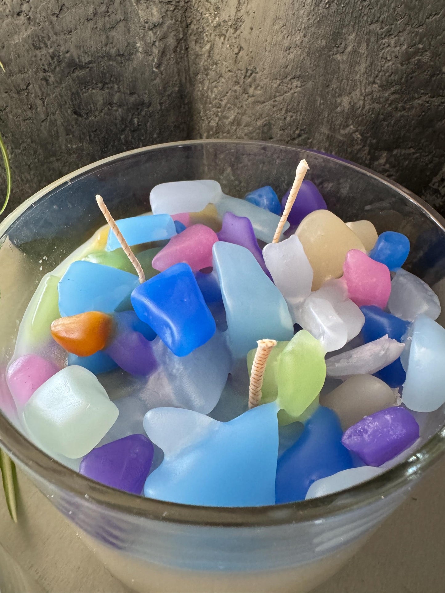 Sea Glass Container Candles