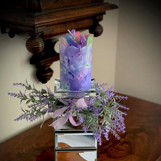 Luscious Lavender Scented Pillar Candle