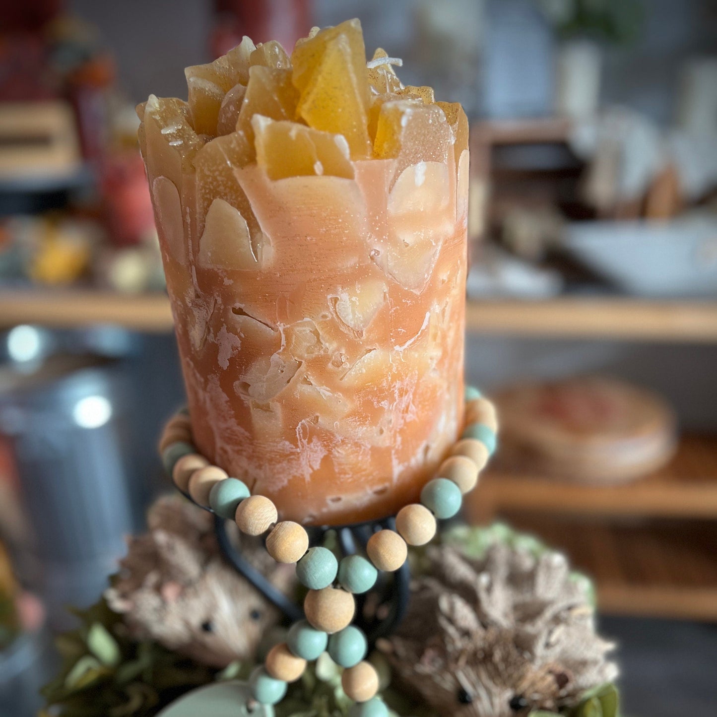 China Tea Gold Tea Ginger Scented Pillar Candle