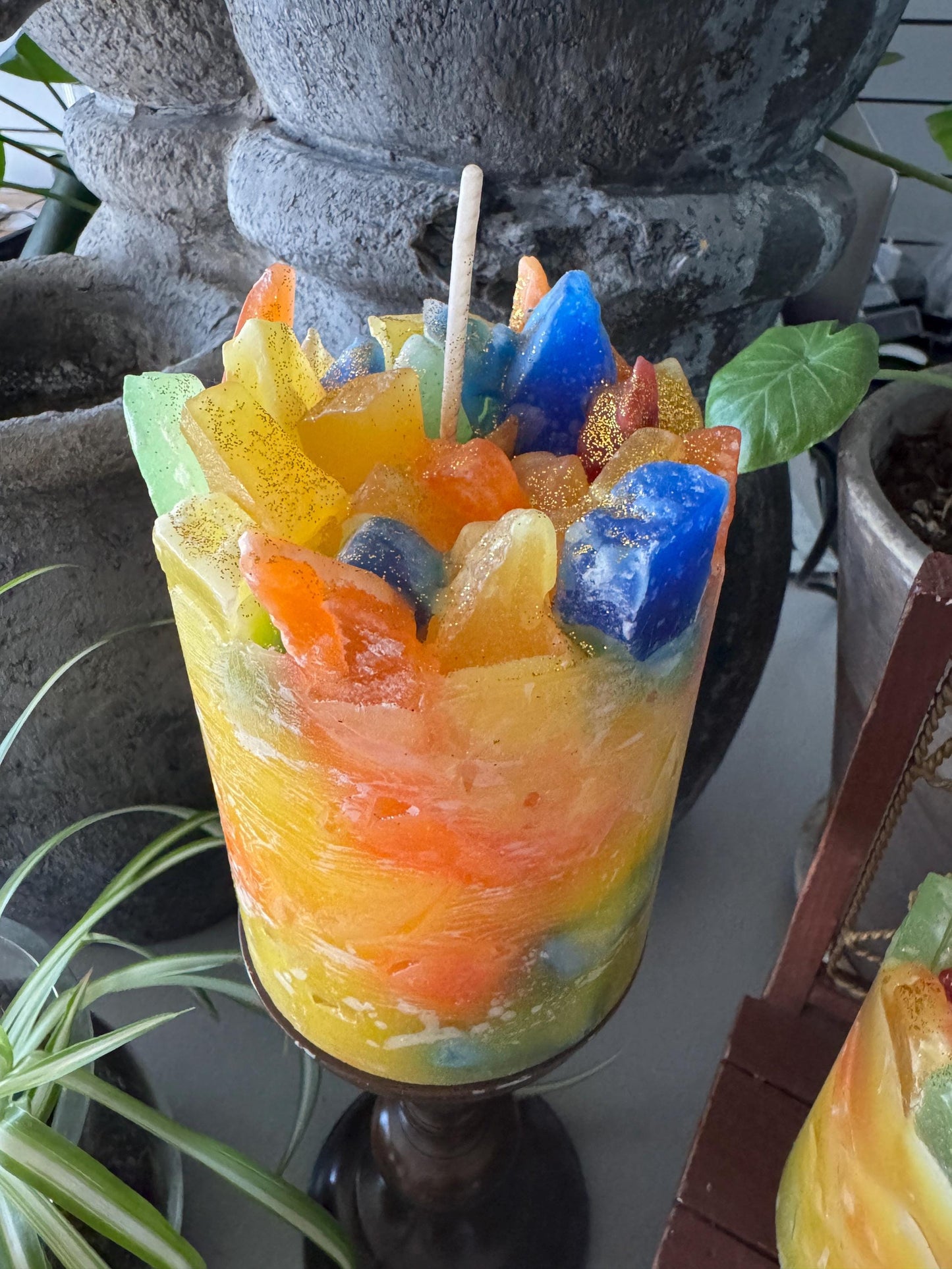 Toco Toucan Yellow Lemon Vanilla Scented Pillar Candle