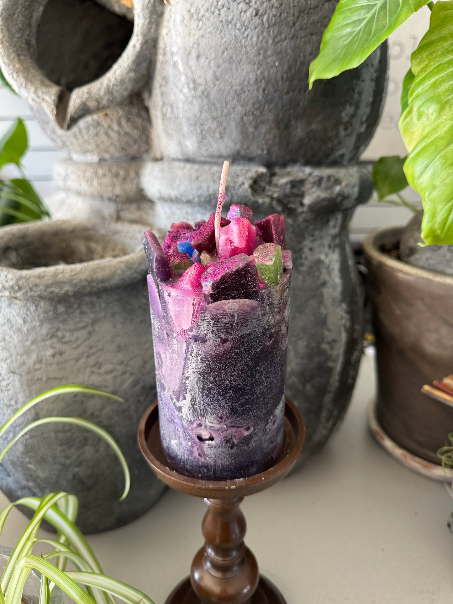 Berrylicious Purple Fruit Scented Pillar Candle