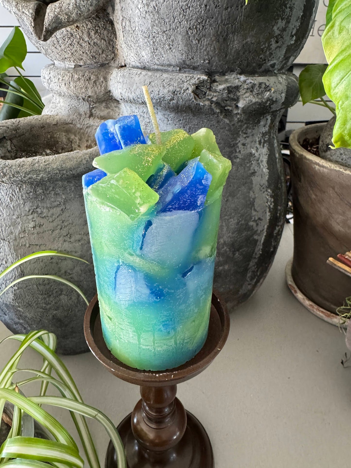 Amazon Falls Relaxing Rain & Bamboo Scented Pillar Candle