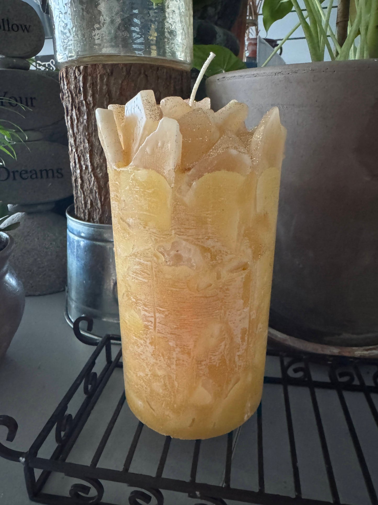 China Tea Gold Tea Ginger Scented Pillar Candle