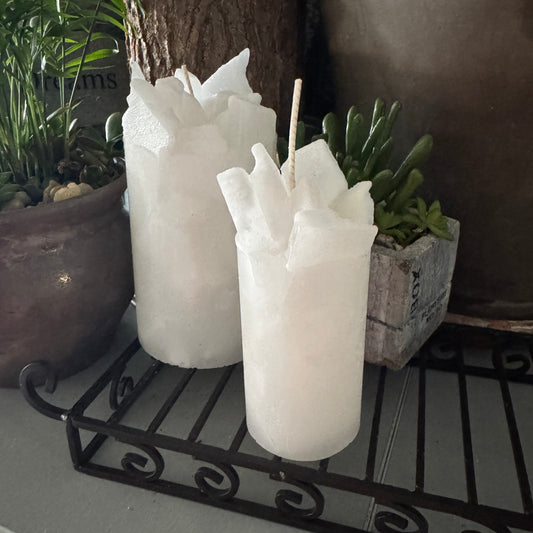 Blizzard White Spruce Scented Pillar Candle
