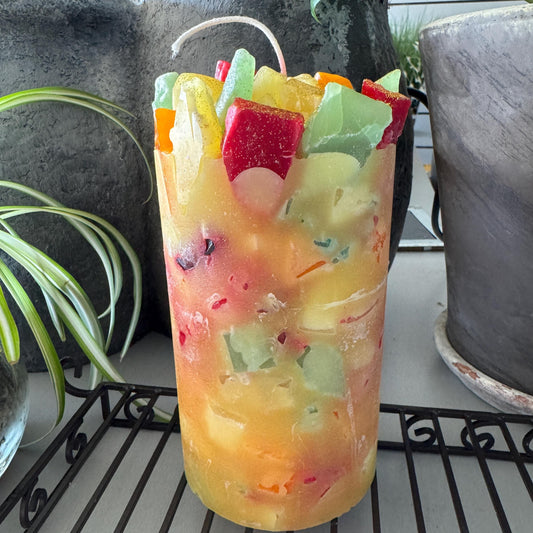 Citrus Delight Yellow Citrus Scented Pillar Candle