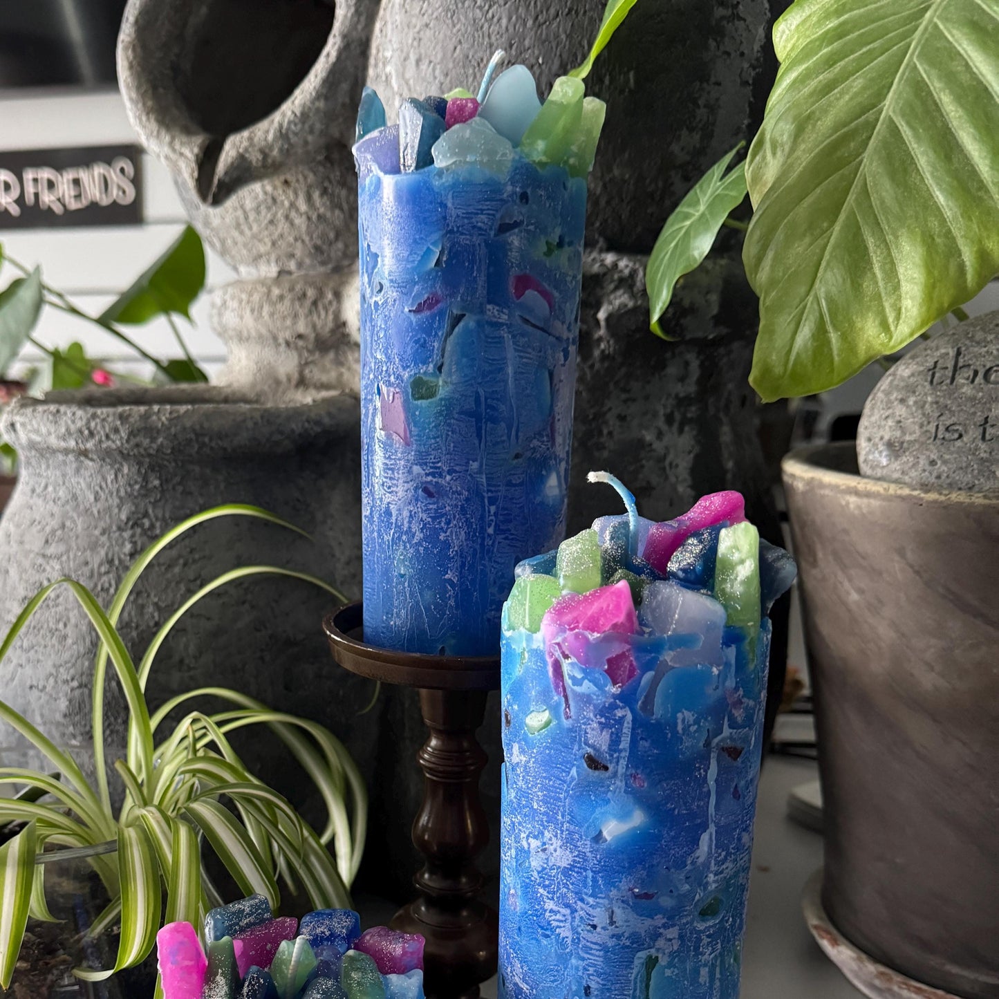 Northern Lights Blue Fresh Scented Pillar Candle