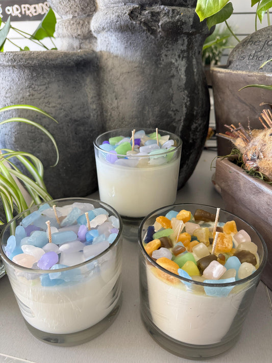 Sea Glass Container Candles