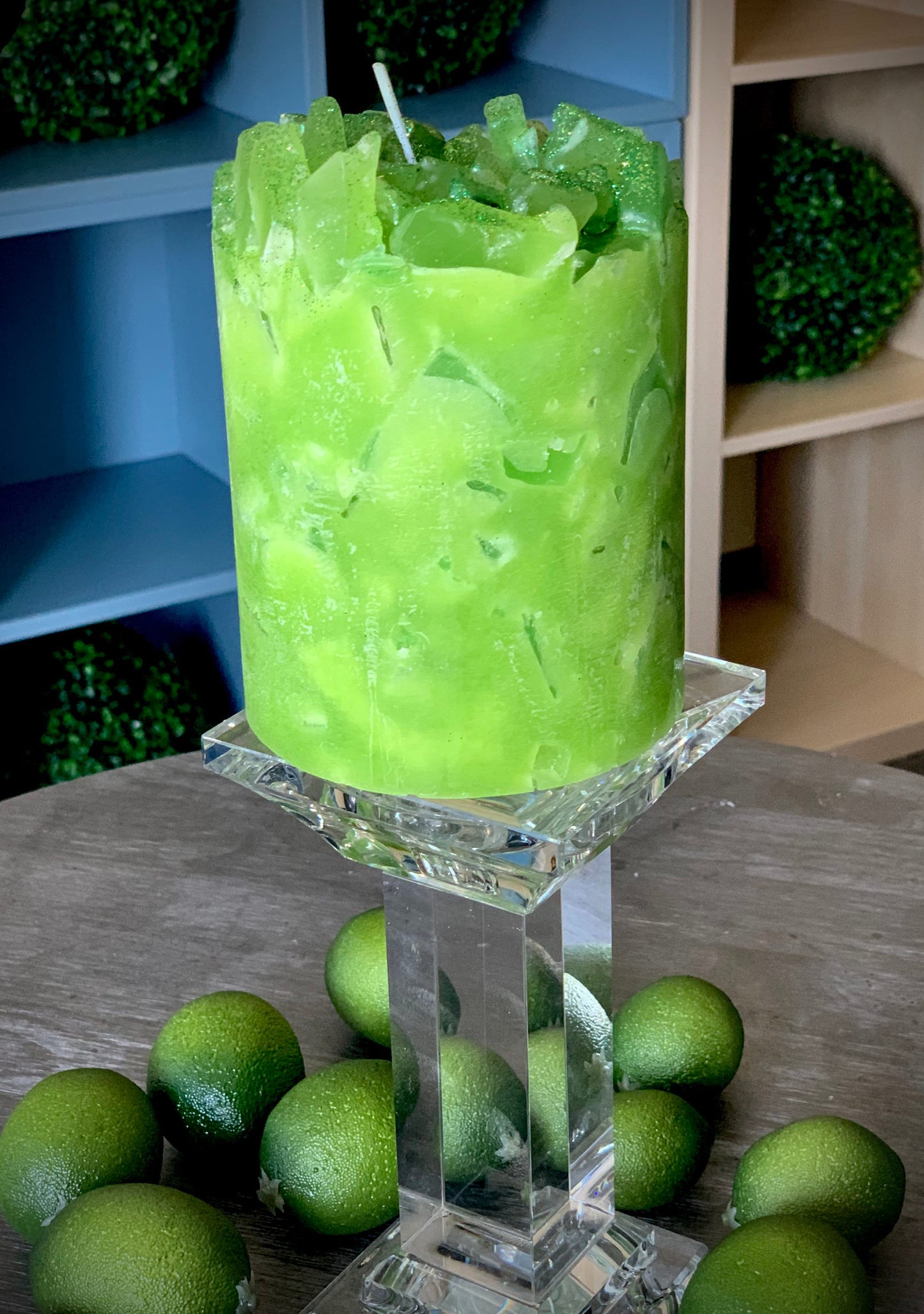 Coconut Twist Pina Colada Scented Pillar  Candle
